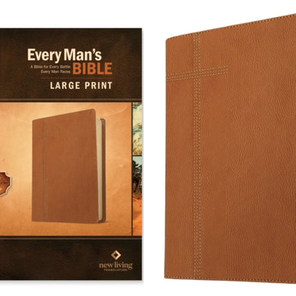 NLT Every Man's Bible, Large Print, Pursuit Saddle Tan