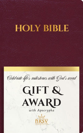 NRSV Updated Edition Gift & Award Bible with Apocrypha (Imitation Leather, Burgundy)