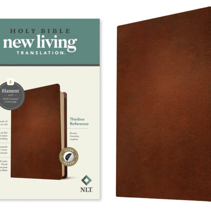 NLT Thinline Reference Bible, Filament Edition, Brown