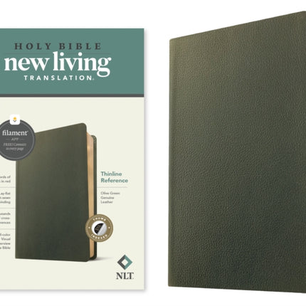 NLT Thinline Reference Bible, Filament Edition, Green