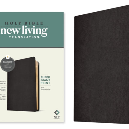 NLT Super Giant Print Bible, Filament Edition, Black