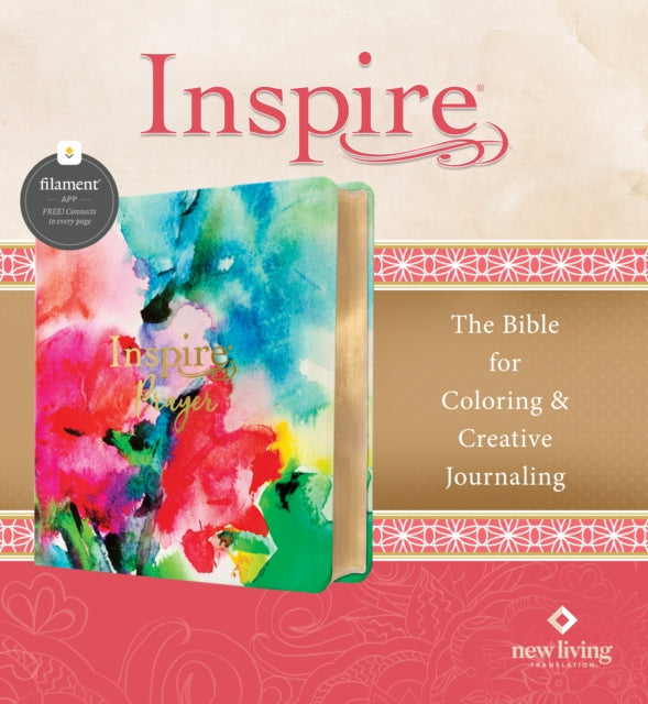 Inspire Prayer Bible NLT Leatherlike Joyful Colors with Gold Foil Accents Filament Enabled