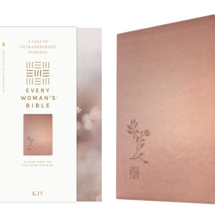 KJV Every Womans Bible Filament Enabled Leatherlike Rose Gold Red Letter