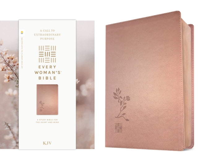 KJV Every Womans Bible Filament Enabled Leatherlike Rose Gold Red Letter