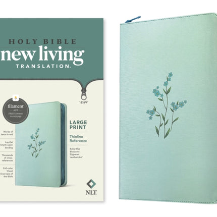 NLT Large Print Thinline Reference Zipper Bible