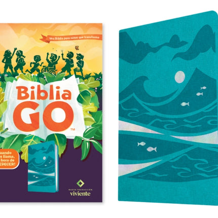 Biblia Go Para Niños Ntv Sentipiel Verde Azulado