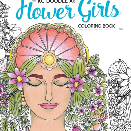 KC Doodle Art Flower Girls Coloring Book