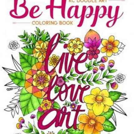 KC Doodle Art Be Happy Coloring Book