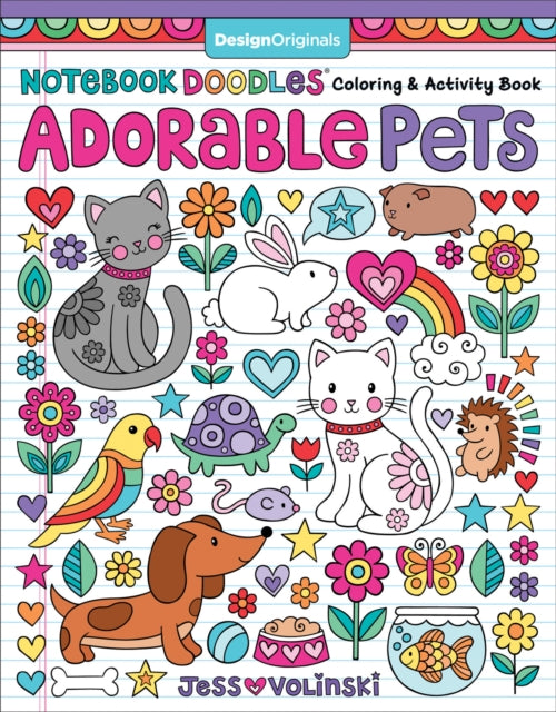 Notebook Doodles Adorable Pets: Coloring & Activity Book