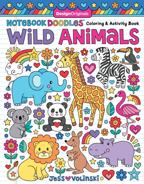 Notebook Doodles Wild Animals: Coloring & Activity Book