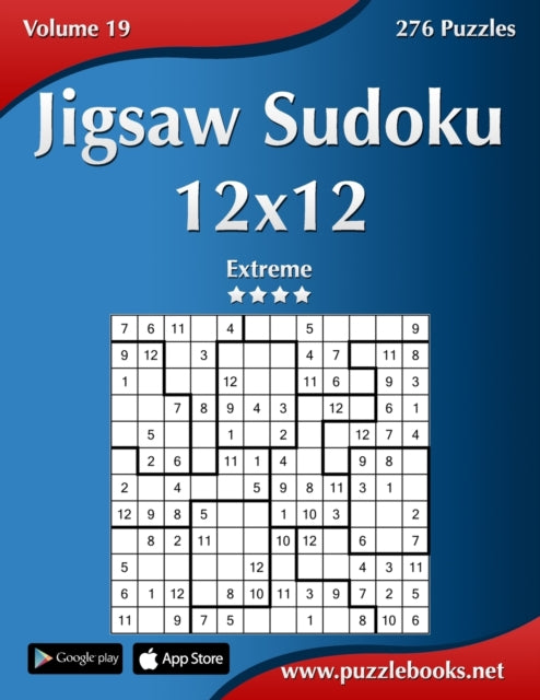 Jigsaw Sudoku 12x12  Extreme  Volume 19  276 Puzzles