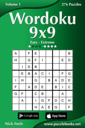 Wordoku 9x9  Easy to Extreme  Volume 1  276 Puzzles