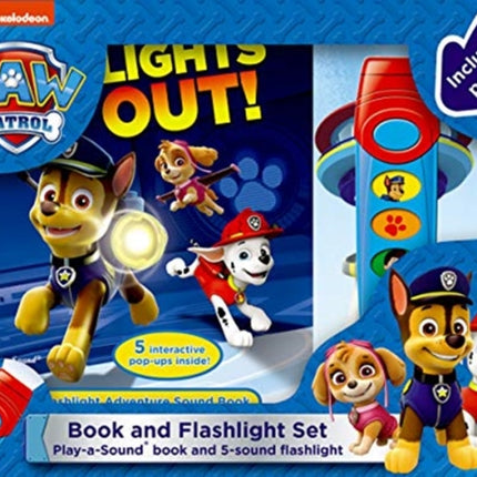 Nickelodeon PAW Patrol Lights Out Book and 5Sound Flashlight Set