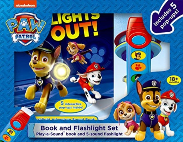 Nickelodeon PAW Patrol Lights Out Book and 5Sound Flashlight Set