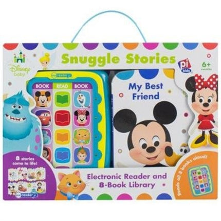 Disney Baby Snuggle Stories Me Reader Jr Electronic Reader and 8Book Library Sound Book Set