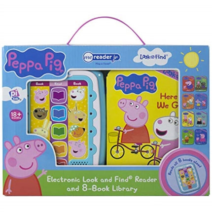 Peppa Pig Me Reader Jr Electronic Look and Find Reader and 8Book Library Sound Book Set