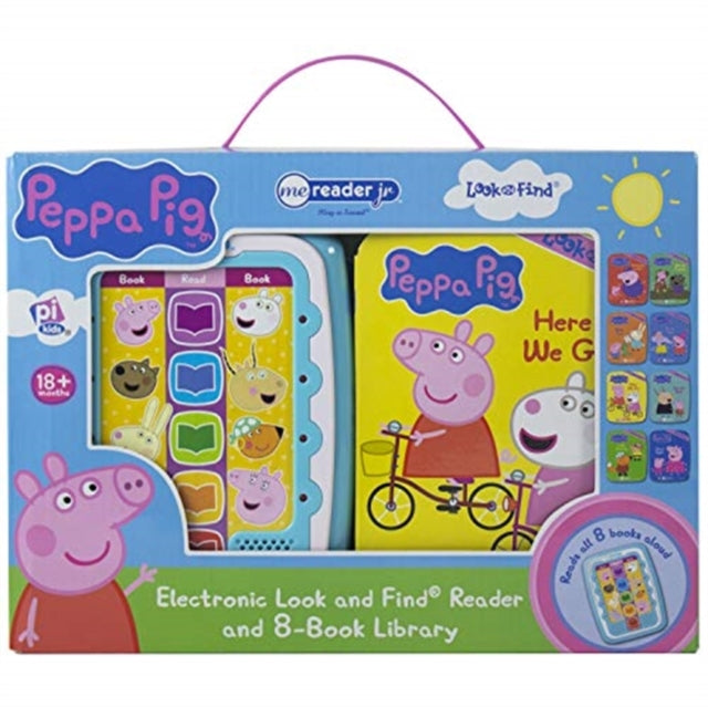 Peppa Pig Me Reader Jr Electronic Look and Find Reader and 8Book Library Sound Book Set