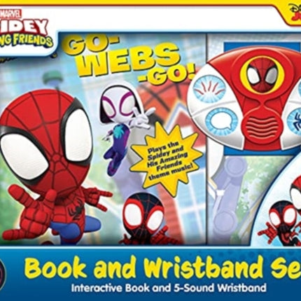 Disney Junior Marvel Spidey and His Amazing Friends GoWebsGo Book and 5Sound Wristband Set