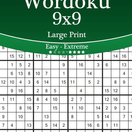 Wordoku 9x9 Large Print - Easy to Extreme - Volume 10 - 276 Logic Puzzles