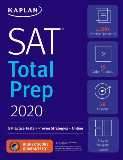 SAT Total Prep 2020: 5 Practice Tests + Proven Strategies + Online + Video