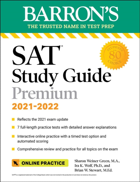 SAT Study Guide Premium 2023 Comprehensive Review with 8 Practice Tests  an Online Timed Test Option