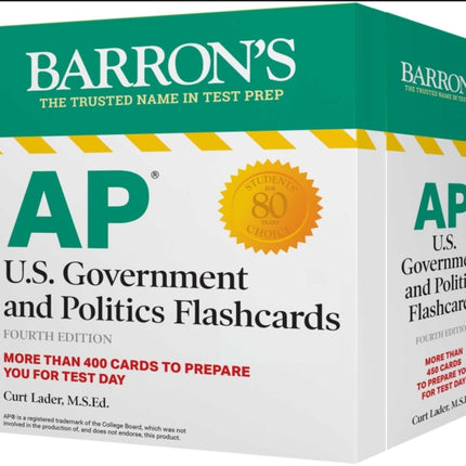 AP U.S. Government and Politics Flashcards, Fourth Edition:Up-to-Date Review + Sorting Ring for Custom Study