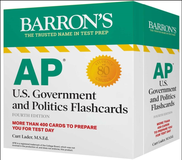 AP U.S. Government and Politics Flashcards, Fourth Edition:Up-to-Date Review + Sorting Ring for Custom Study