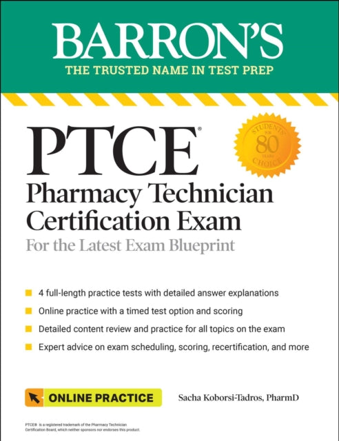 PTCE Pharmacy Technician Certification Exam Premium 4 Practice Tests  Comprehensive Review  Online Practice