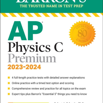 AP Physics C Premium 2023 4 Practice Tests  Comprehensive Review  Online Practice