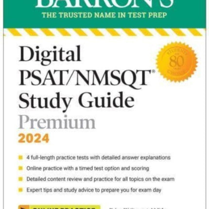 Digital PSATNMSQT Study Guide Premium 2024 4 Practice Tests  Comprehensive Review  Online Practice