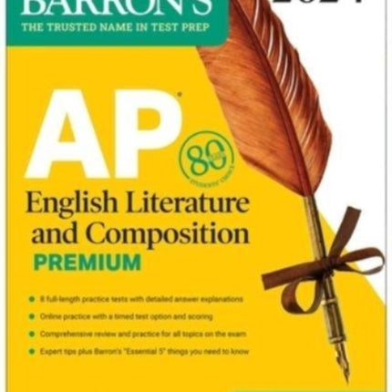 AP English Literature and Composition Premium, 2024: 8 Practice Tests + Comprehensive Review + Online Practice