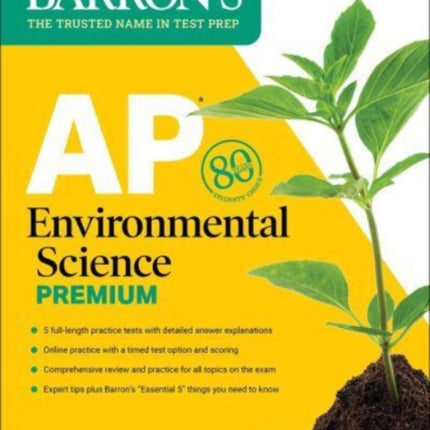 AP Environmental Science Premium, 2024: 5 Practice Tests + Comprehensive Review + Online Practice