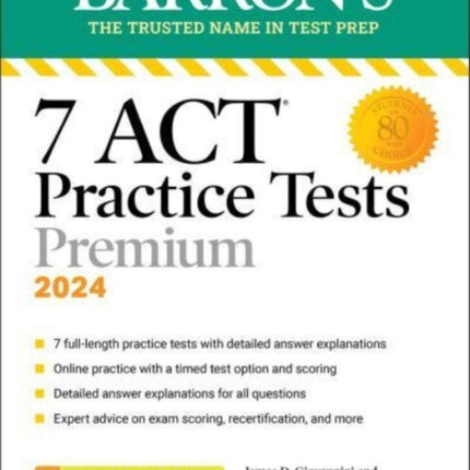 7 ACT Practice Tests Sixth Edition  Online Practice