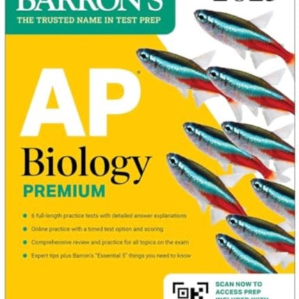 AP Biology Premium 2025 Prep Book with 6 Practice Tests  Comprehensive Review  Online Practice