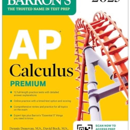 AP Calculus Premium 2025 Prep Book with 12 Practice Tests  Comprehensive Review  Online Practice