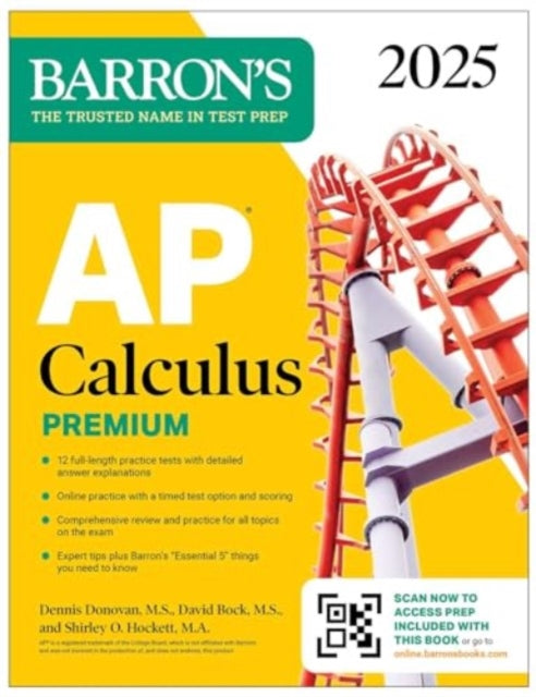 AP Calculus Premium 2025 Prep Book with 12 Practice Tests  Comprehensive Review  Online Practice