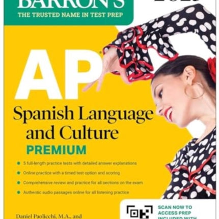 AP Spanish Language and Culture Premium 2025 Prep Book with 5 Practice Tests  Comprehensive Review  Online Practice