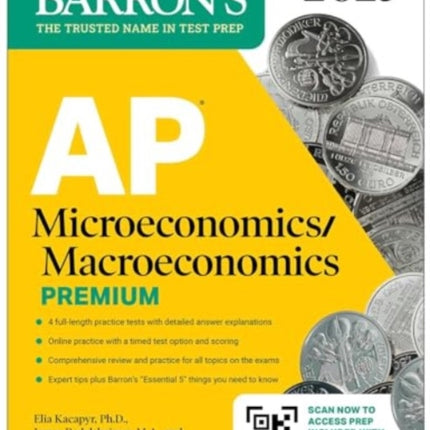 AP MicroeconomicsMacroeconomics Premium 2025 Prep Book with 4 Practice Tests  Comprehensive Review  Online Practice