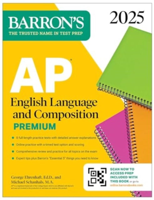 AP English Language and Composition Premium 2025 Prep Book with 8 Practice Tests  Comprehensive Review  Online Practice