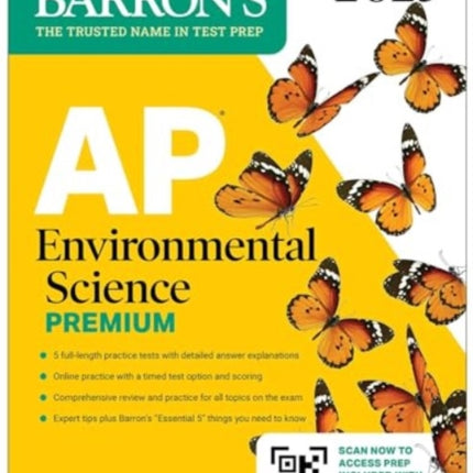 AP Environmental Science Premium 2025 Prep Book with 5 Practice Tests  Comprehensive Review  Online Practice