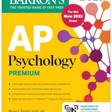 AP Psychology Premium 2025 Prep Book for the New 2025 Exam with 3 Practice Tests  Comprehensive Review  Online Practice