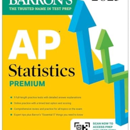 AP Statistics Premium 2025 Prep Book with 9 Practice Tests  Comprehensive Review  Online Practice