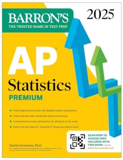 AP Statistics Premium 2025 Prep Book with 9 Practice Tests  Comprehensive Review  Online Practice