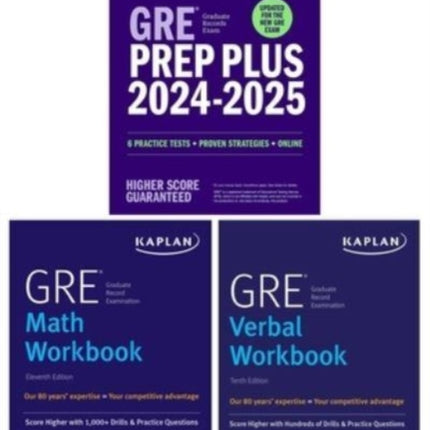 GRE Complete 20242025  Updated for the New GRE 3Book Set Includes 6 Practice Tests  Live Class Sessions  2500 Practice Questions