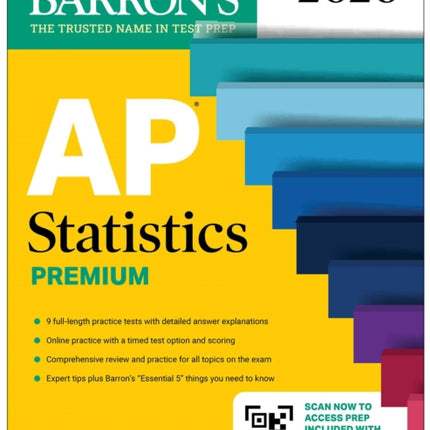 AP Statistics Premium 2026 Prep Book with 9