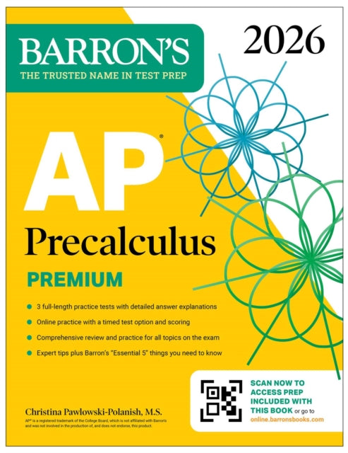 AP Precalculus Premium 2026 Prep Book with 3
