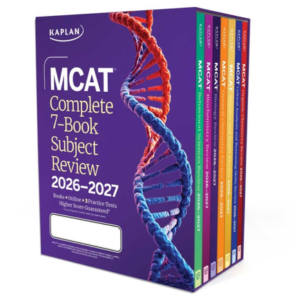 MCAT Complete 7Book Subject Review 20262027 Set Includes Books Online Prep 3 Practice Tests