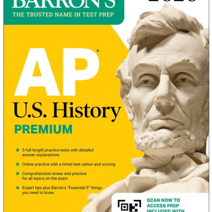 AP U.S. History Premium 2026 Prep Book with 5