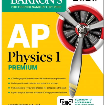 AP Physics 1 Premium 2026 Prep Book with 4