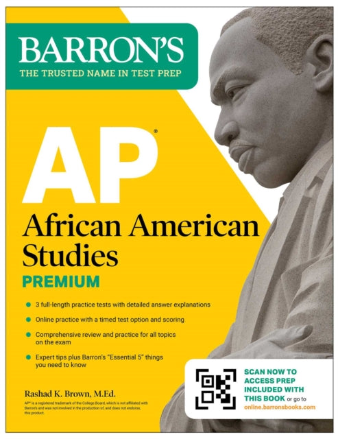 AP African American Studies Premium First Edition Prep Book with 3 Practice Tests  Comprehensive Review  Online Practice
